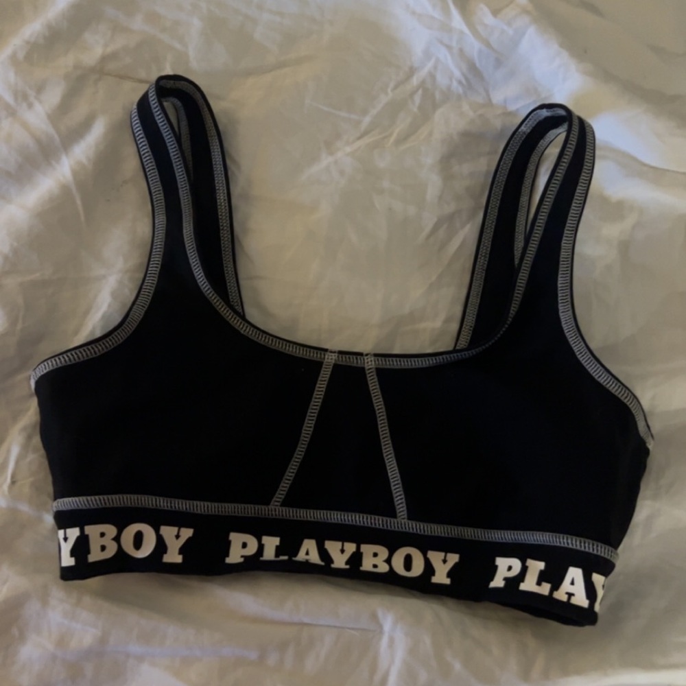 NWOT Black Playboy Sports Bra by Pacsun
